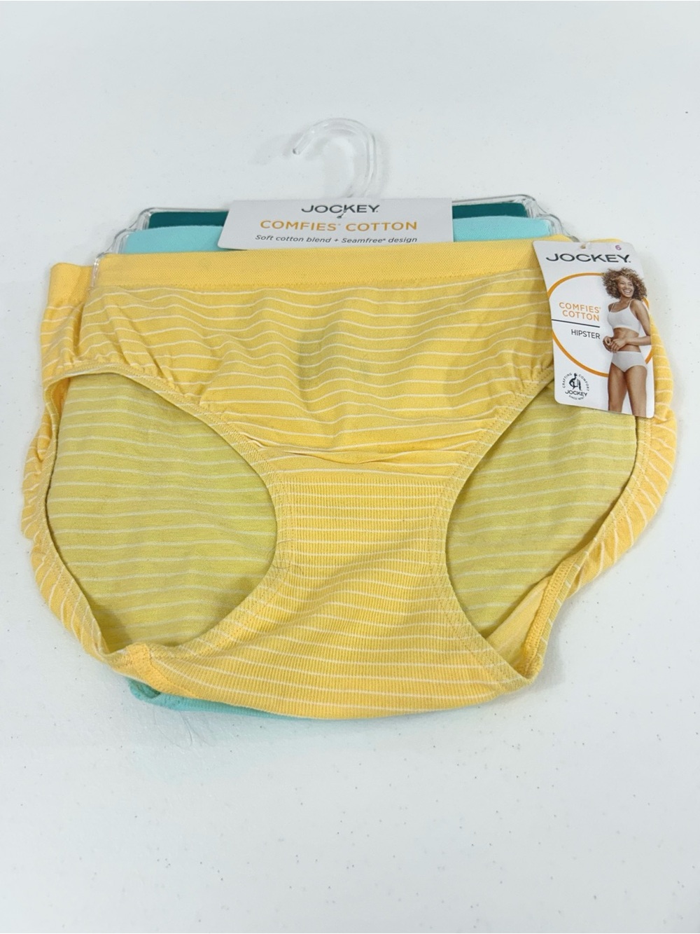 Jockey 3 Pack of Comfies Cotton Hipster Panties Size 6 or US M 8-10